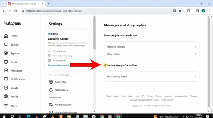 How To Turn Off Activity Status On Instagram On Laptop