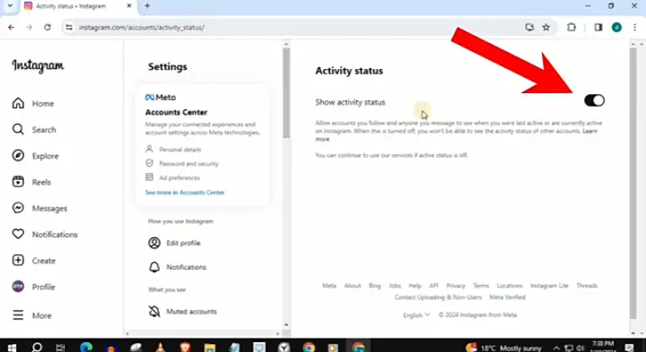 How To Turn Off Activity Status On Instagram On Laptop