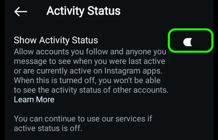 How to Enable or Disable Your Activity Status: